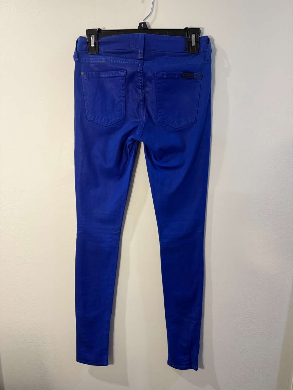 7 For All Mankind The Skinny Cobalt Blue Skinny Jeans - Picture 3 of 9
